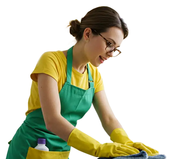 Professional home cleaning service illustration
