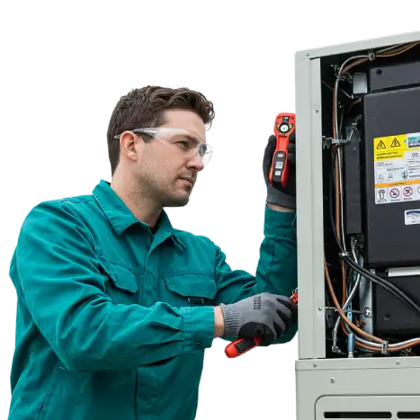 HVAC system upgrade illustration