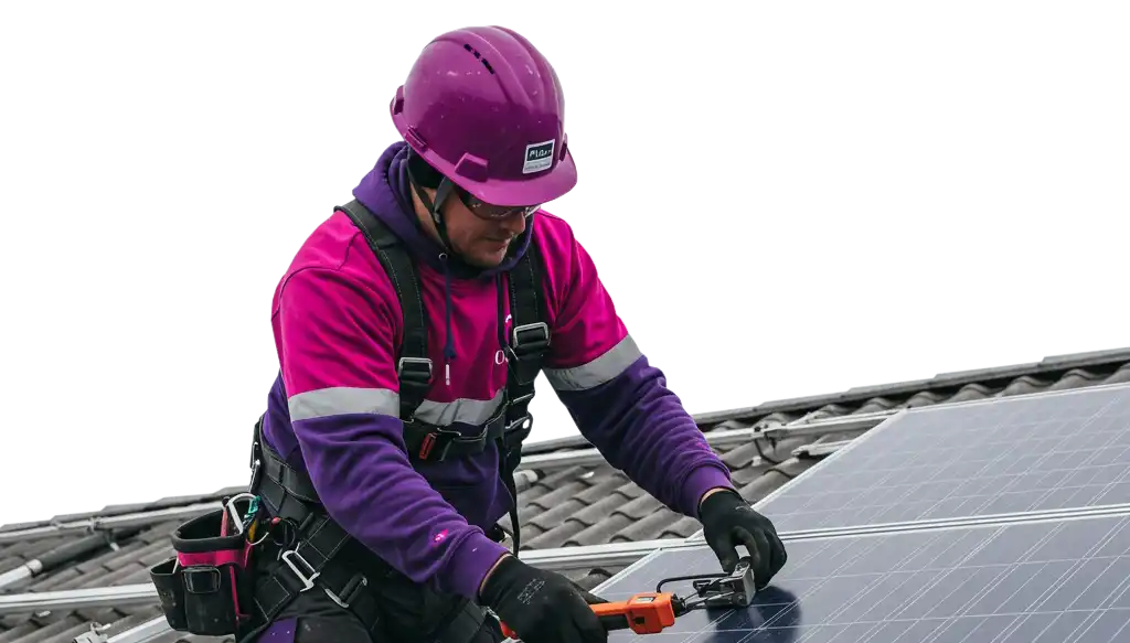 Solar panel installation illustration