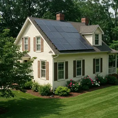 Solar panels installed on a residential roof.