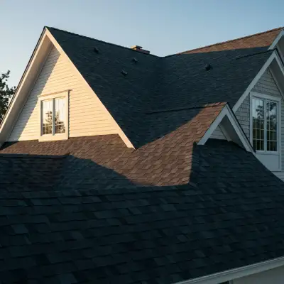 A newly installed storm-resistant roof on a house.